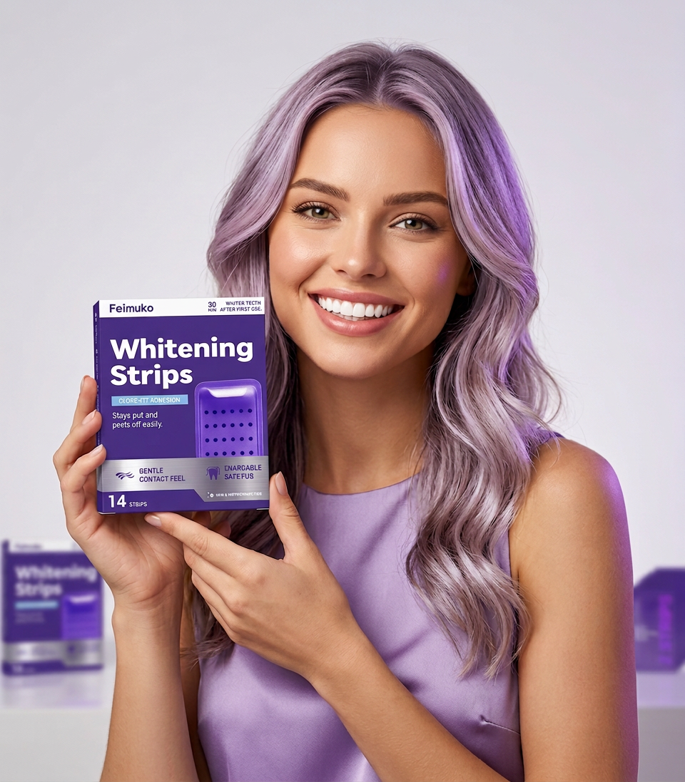 Weißes Lächeln – schon nach der ersten Anwendung | Feimuko Whitening Strips