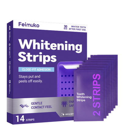 Weißes Lächeln – schon nach der ersten Anwendung | Feimuko Whitening Strips